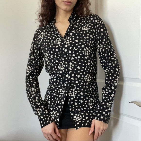 YSL Saint Laurent star print button up top - Picture 3 of 4
